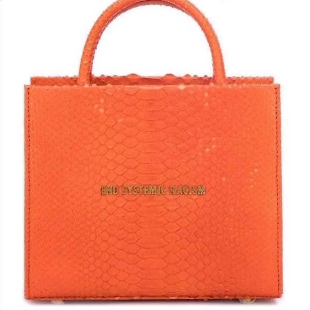 Brandon Blackwood ESR Orange Python Tote